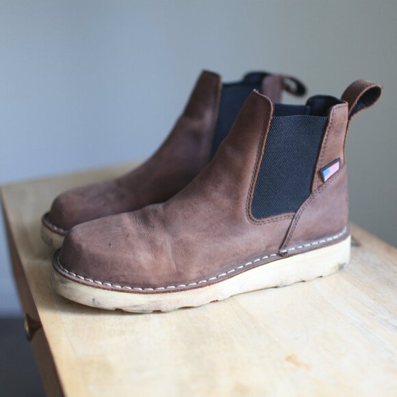 DANNER Bull Run chelsea leather ankle boots womens US 9.5 pull on - Picture 3 of 7